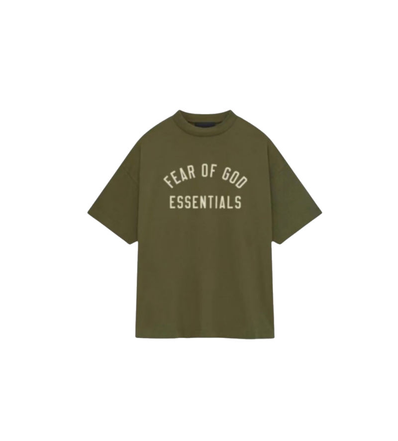 Essentials Fear Of God FW24 Military Green Tee