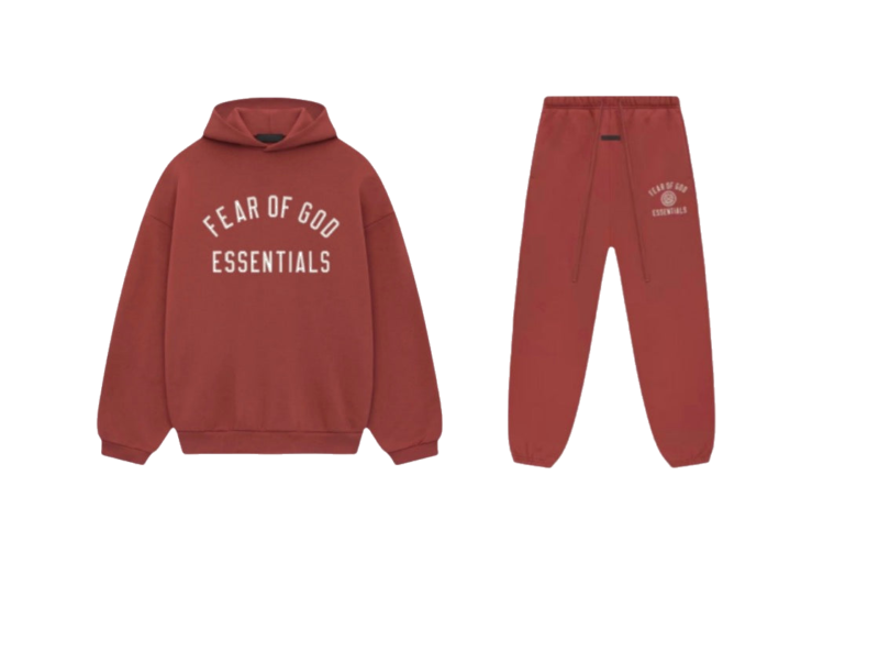 Essentials Fear Of God FW24 Crimson Tracksuit
