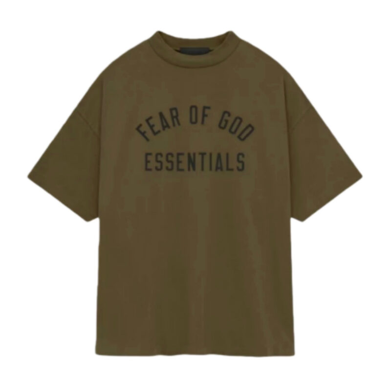 Essentials Fear Of God FW24 Olive Green Tee