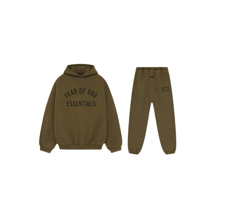 Essentials Fear Of God FW24 Olive Green Tracksuit