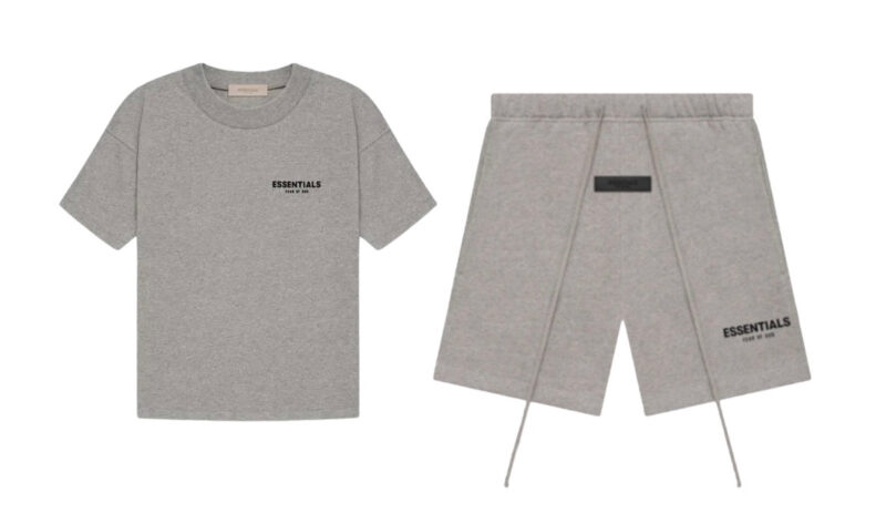 Essentials Fear Of God SS22 Dark Oatmeal Short & Tee Set