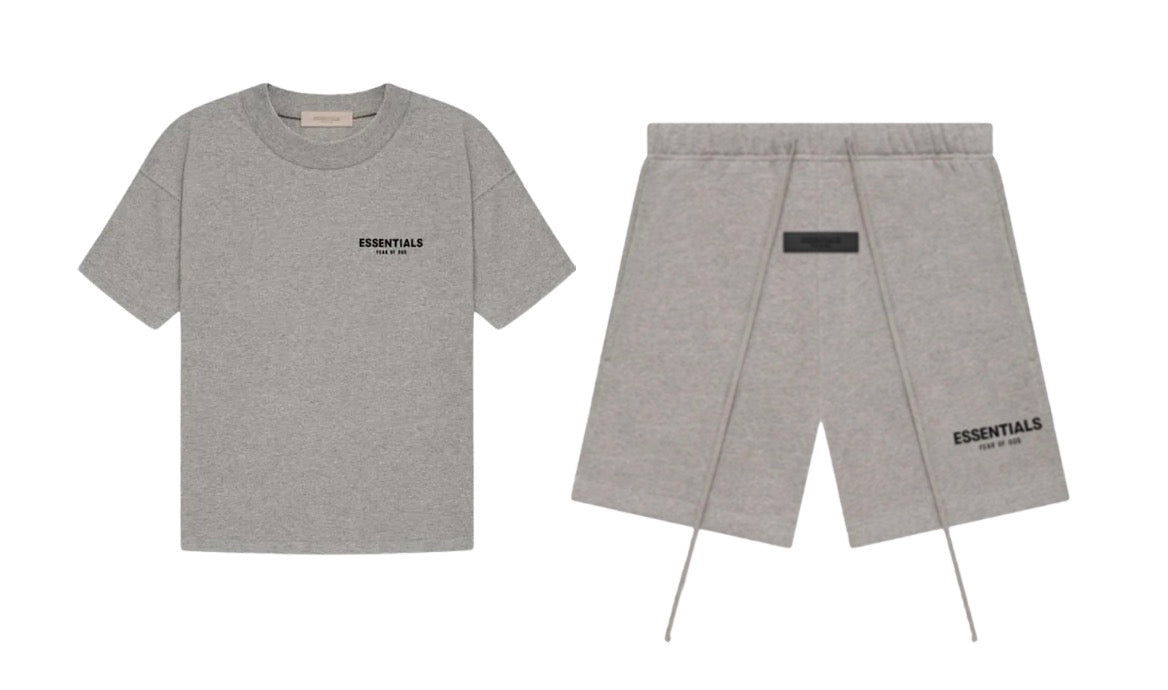 Essentials Fear Of God SS22 Dark Oatmeal Short & Tee Set