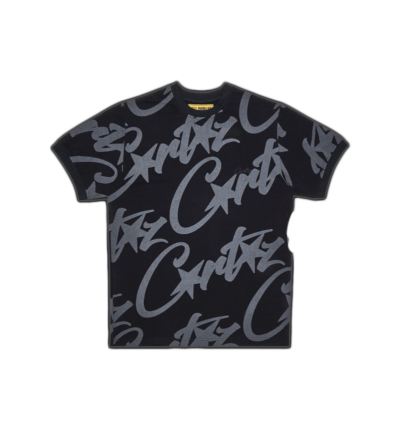 Corteiz Allstarz Allover T-Shirt Black