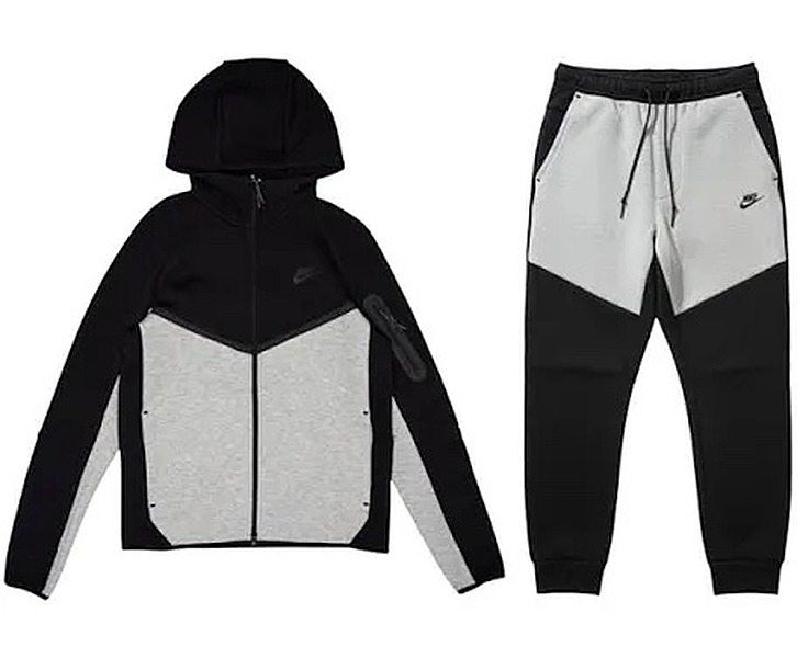 Nike Tech Fleece Hoodie & Jogger Set - Black/Grey
